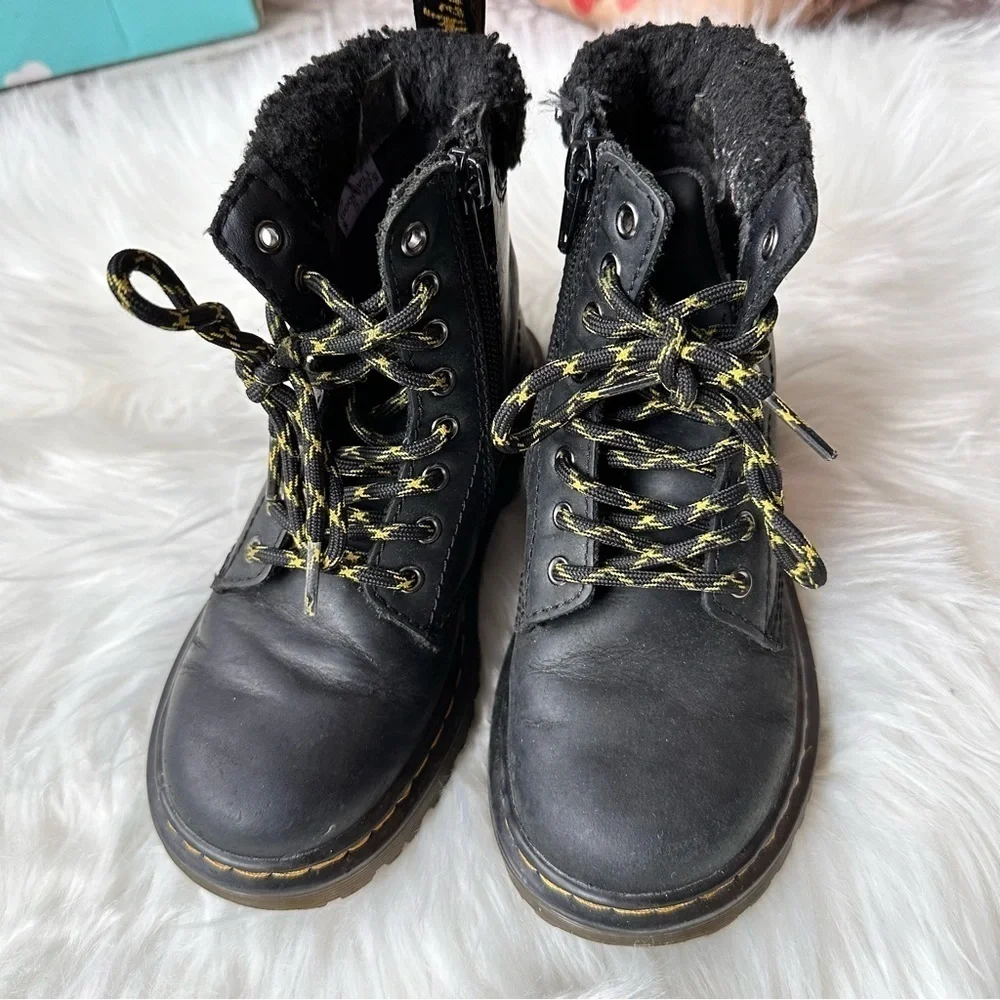 Dr.‎ Martens Unisex 1460 Collar J Black Leather Boots Size 12